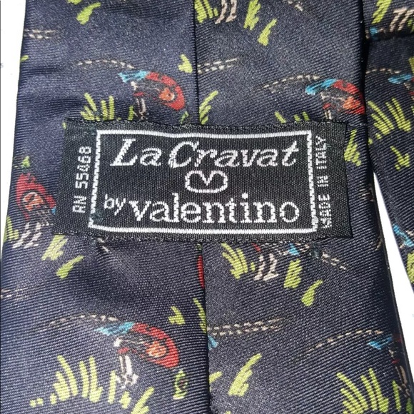 Valentino Cravatte Silk Neck Tie Italy 57 Inches - Picture 2 of 4